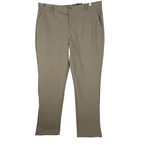 NWT LIBIN Mens 38x33 Beige Golf Casual Pants Chinos Dress‎ Performance Stretch